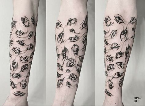 Eye Sleeve Tattoo, Eyes Tattoo Design, Tattoos Eyes, Eye Tattoo Design, Eye Tattoos, Eyeball Tattoo, Eyes Tattoo, Choose Her, Pen Tattoo