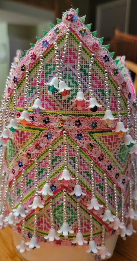 Hmong Princess Hat, Hmong Beading, Hmong Cross Stitch, Hmong Pattern, Hmong Clothing, Hmong Fashion, Hmong Embroidery, Hmong Clothes, Princess Hat