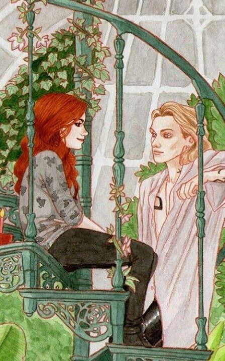 Clary & Jace. Holiday Casual Outfits, Illustrated Photo, Clary Und Jace, Clary Y Jace, Immortal Instruments, Clary And Jace, Outfit Holiday, Cassandra Clare Books, Jace Wayland