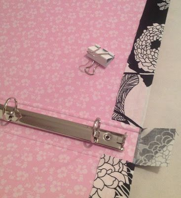 Craft Room Secrets: DIY Fabric covered Binder How To Cover A Binder With Fabric, How To Cover A Notebook With Fabric, Fabric Binder Covers Diy, Fabric Covered Binder, Fabric Covered Photo Album Diy, Diy Binder Cover, Binder Covers Diy, Ring Binder Cover, Diy Notebook Cover