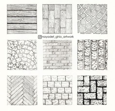 Rocks Texture Drawing, Building Texture Drawing, Material Drawing Texture, Brick Texture Architecture Drawing, Bricks Texture Drawing, Brick Drawing Sketch, Concrete Texture Drawing, Brick Texture Drawing, Architecture Texture Drawing