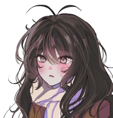 Anime Brunette Pfp, Brown Hair Oc Girl, Brown Hair Icons Anime, Pfp For Girls With Brown Hair, Anime Icons Brown Hair, Brown Pfp Icon, Brown Haired Character, Brown Haired Pfp, Brown Anime Icon