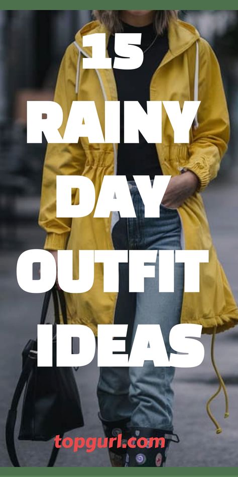 15 Chic & Cozy Rainy Day Outfits to Keep You Stylishly Dry. Cute Raincoat Outfit, Rain Summer Outfit, Summer Rain Boots Outfit, Casual Outfits For Rainy Days, Summer Rainy Day Outfit Street Style, Rainy Day Outfit For Work Summer, Rainy Day Casual Outfit, Things To Do On A Rainy Day, Raining Day Outfit Summer