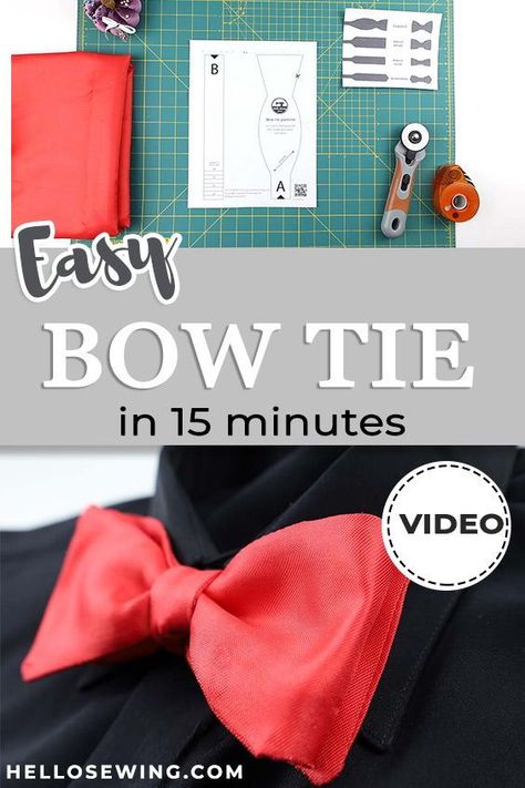 Leather Bowtie Pattern, Make A Bowtie From Fabric, Diy Bow Ties For Men, Diy Bowties For Boys, Adjustable Bow Tie Pattern, Diy Bow Tie Pattern, Bowtie Diy Pattern, Make A Bow Tie Diy, Bowtie Sewing Pattern Free