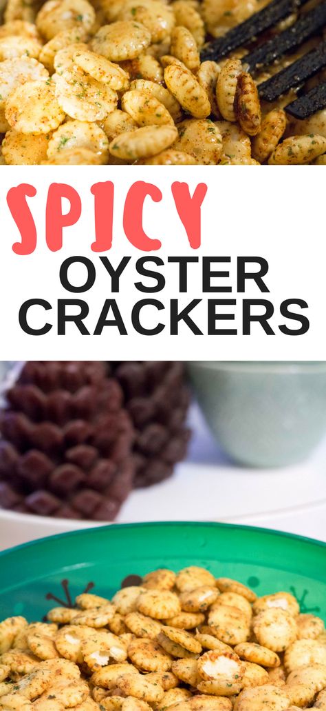 Out of all my Blogmas recipes, this one is the easiest - and quite honestly, my favorite to eat. Spicy oyster crackers are great to take on the go! Spicy Oyster Crackers, Oyster Cracker Snack, Oyster Crackers Recipe, Seasoned Oyster Crackers, Spicy Desserts, Ranch Oyster Crackers, Spicy Crackers, Ranch Crackers, Seasoned Crackers