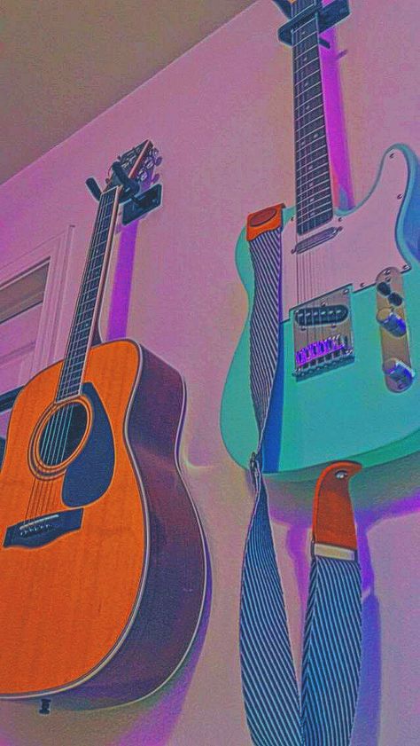 Make Music, Random Stuff, Guitar, Music, Wall, Blue