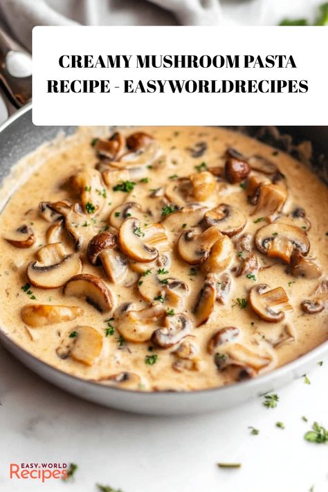 Creamy Mushroom Pasta is the ultimate comfort food. This Italian-inspired recipe is perfect for a cozy dinner at home. Mushroom Boursin Pasta, Italian Mushroom Pasta, Creamy Mushroom Pasta Recipes, Mushroom Pasta Recipes, Boursin Pasta, Mushroom Alfredo, Quick Pasta Dishes, Mushroom Recipes Pasta, Pasta Recipes Alfredo