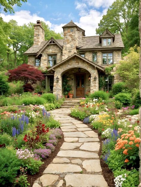 Stone Cottage Homes, Stone Cottage, Cottage Homes, House 2, Dream House, Cottage, Stone