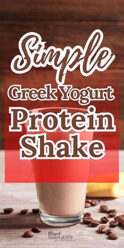 Turn your simple protein shake into a healthier version with this easy and delicious Greek yogurt protein shake recipe! Simple Protein Shake, Protien Shake Recipes, Yogurt Protein Shake, Greek Yogurt Smoothie Recipes, Easy Protein Shakes, Keto Protein Shakes, Protein Drink Recipes, Yogurt Protein, Greek Yogurt Smoothie