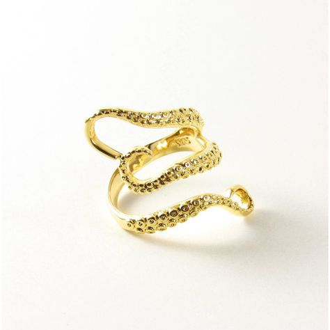 Gold Octopus Ring Golden Tentacles Adjustable Ring Sea Kraken Squid... ($23) ❤ liked on Polyvore featuring jewelry, rings, golden jewelry, gold jewellery, adjustable gold rings, octopus jewelry and yellow gold rings Elemental Jewelry, Squid Jewelry, Octopus Jewelry, Octopus Ring, Golden Jewelry, Sea Theme, Kraken, Jewelry Gold, Adjustable Ring