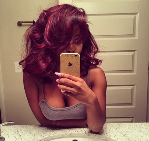 Coming Soon!! Dyed Hair Inspiration, Pelo Afro, Dyed Natural Hair, Pretty Hair Color, Mia 3, Hair Laid, Burgundy Hair, Hair Crush, Baddie Hairstyles