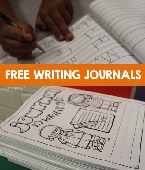 Free writing journals Kindergarten Journals, Preschool Journals, Writing Journals, Writing Station, Kindergarten Language Arts, 1st Grade Writing, First Grade Writing, Preschool Writing, Free Writing