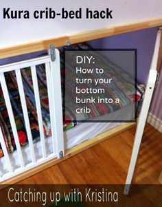 Diy Crib Bedding, Bunk Bed Crib, Kura Bed Hack, Ikea Bunk Bed, Toddler Bunk Beds, Ikea Kura Bed, Murphy Bed Ikea, Diy Bunk Bed, Crib Bed