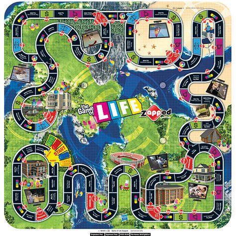 Game+of+Life+Zapped+Edition+Board Bord Games, Life Board Game, Homemade Board Games, Two Puppies, Board Game Template, Make Your Own Game, Board Games Diy, Printable Board Games, The Game Of Life