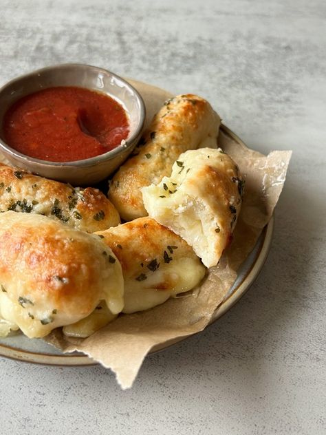 Small-batch Breadsticks with Greek Yogurt Dough - Something Nutritious Greek Yogurt Dough, Yogurt Dough, Simple Garlic Butter, Gluten Free Breadsticks, Yogurt Bread, Nut Rolls, Bread Sticks Recipe, Protein Packed Snacks, Full Fat Yogurt