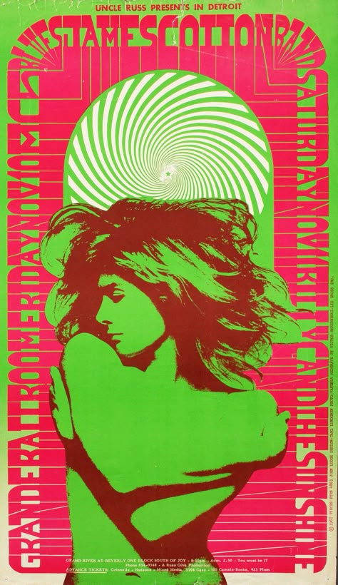 James Cotton, Hippie Posters, Rock Poster Art, 60s Art, Vanessa Redgrave, Vintage Concert Posters, Rock Vintage, Psy Art, Concert Poster