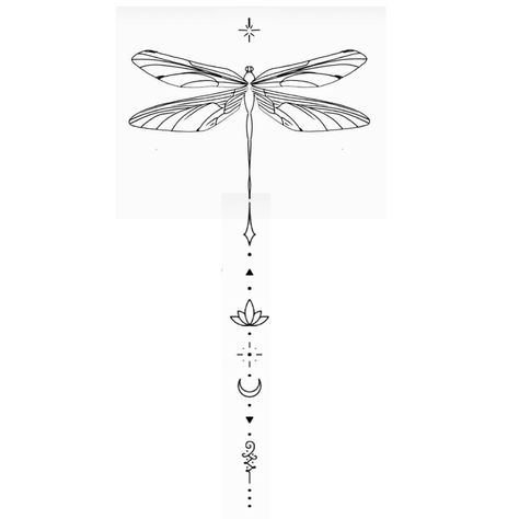 Dragon Fly Spine Tattoo, Tattoo Earthy, Tattoos Earthy, Dragonfly Back Tattoo, Front Shoulder Tattoos, Earthy Tattoos, Dragonfly Tattoo Design, Flower Wrist Tattoos, Hip Tattoos Women