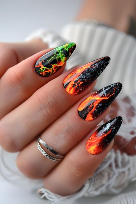 volcano eruption nails, fiery nail art, lava nail designs, unique nail ideas, volcano nail art, nail art inspo, unique manicure, fiery nail designs, lava nail art, nail designs unique, volcano nails, volcanic nail art, nail designs lava, fiery manicure, volcano nail designs, lava nail inspiration, nail art ideas fiery, unique nail art, volcanic nails, volcano nail inspiration, fiery nail inspiration, lava nail designs 2024, volcanic eruption nails, volcano eruption nail art, fiery nail ideas Volcano Nail Art, Lava Nail Art, Volcano Nails, Fire Nails Designs, Sunset Nail Designs, Lava Nails, Camping Nails, Fire Nail Art, Unique Nail Ideas