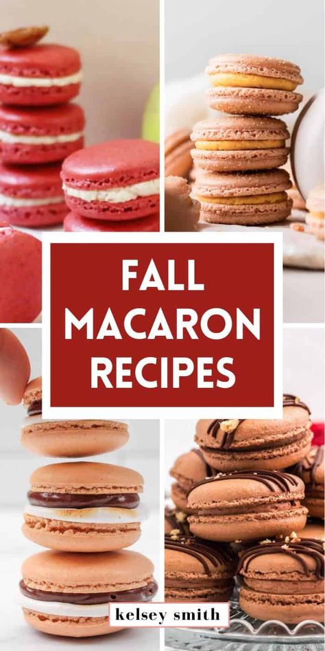 Apple Spice Macarons, Macaroons Flavors Macaron Filling, Fall French Macarons, Autumn Macaron Flavors, Apple Macarons Recipe, Best Macaron Flavors, Pumpkin Macarons Recipe, Macaroon Flavors Recipes, Fall Flavor Macarons