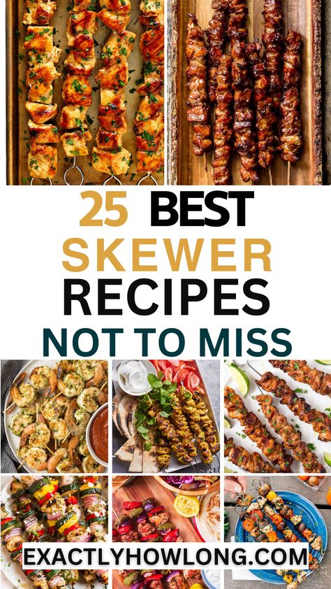 25 Delicious Skewer Recipes [2024] to Grill and Thrill Your Taste Buds Simple Summer Recipes, Skewers Recipes, Dessert Kabobs, Cabbage Steaks Recipe, Food On A Stick, Restaurant Appetizers, Shrimp Kabobs, Steak Kabobs, Salmon Patties Recipe