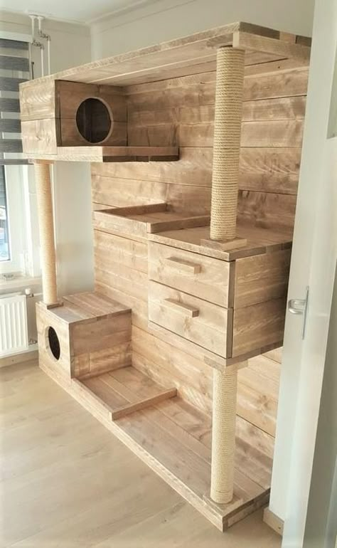 Katt Diy, Katt Grejer, Chat Diy, Cat Patio, Diy Cat Tree, Cat House Diy, Cats Diy Projects, Cat Playground, Cat Furniture Diy