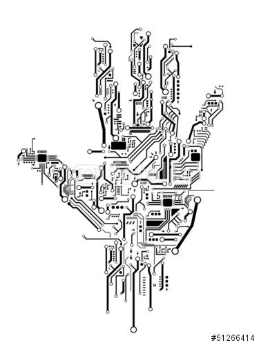 Vector: Circuit abstract hand vector background Circuit Tattoo, Pattern Tattoos, Tech Tattoo, Cyberpunk Tattoo, Circuit Board Design, Electronic Circuit, Tech Art, Abstract Hand, Desenho Tattoo