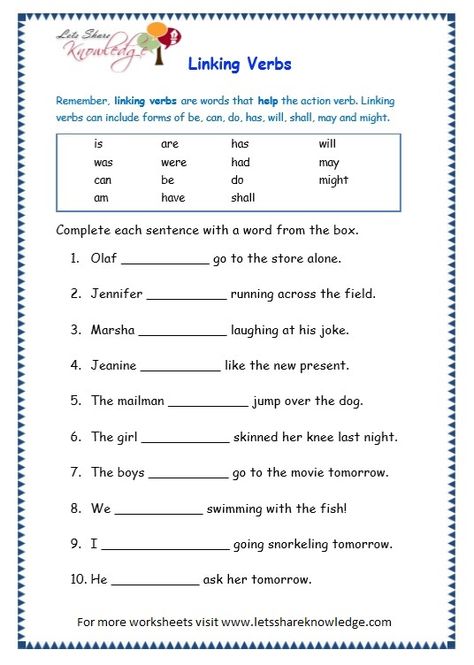 Grade 3 Grammar Topic 14: Helping Verbs Worksheets - Lets Share Knowledge Linking Verbs Worksheet, Third Grade Grammar Worksheets, Helping Verbs Worksheet, Past Tense Worksheet, Verb Practice, Verb Words, Linking Verbs, Helping Verbs, Worksheets For Grade 3