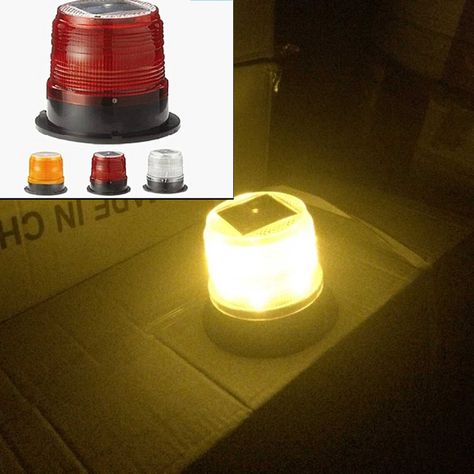 LED Solar Warning Light / car burst flash warning lights / traffic and road safety warning lights Marine Safety Beacon Light Nuclear Bunker, Flash Warning, Beacon Lighting, Security Alarm, Road Safety, Solar Led, Candle Jars, Solar, Flash