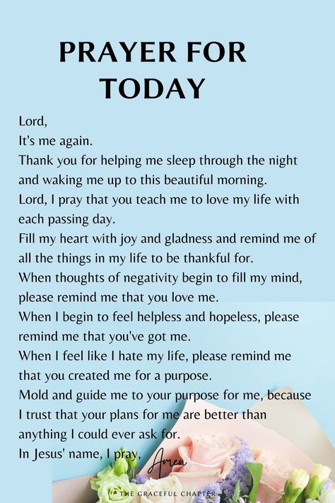 prayer for today Prayers For Women Daily, Prayer Of The Day Mornings, Prayers For Positive Thinking, Powerful Morning Prayers To Start Your Day, I Said A Prayer For You Today, Morning Prayers To Start Your Day Short, Prayer For Today Encouragement, Prayer For A Good Day, Prayers For Morning