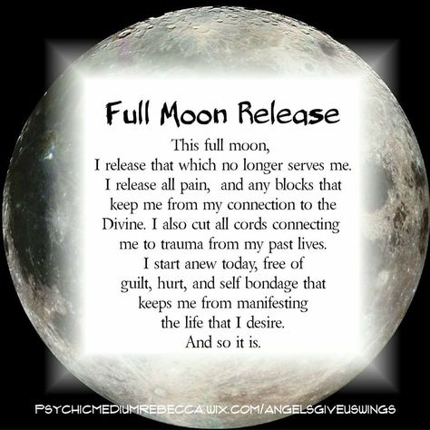 And so it is!   Happy "Super" full moon. ♥ Full Moon Release, Full Moon Spells, Smudging Prayer, Moon Spells, New Moon Rituals, Full Moon Ritual, Wiccan Spell Book, Witchcraft Spell Books, Louise Hay