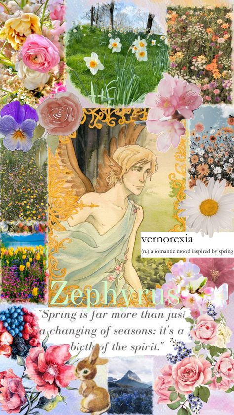 #Zephyrus #greekmythology #fourwinds Romantic Mood, Create Collage, Greek Mythology, Creative Play, Collage