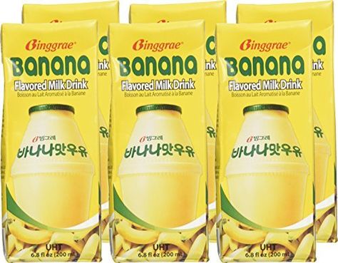 Binggrae Banana Flavor Milk 6 Pack Banana Flavored Milk, Banana Milk, Flavored Milk, Flavored Drinks, Banana Flavored, Texture Packs, Creamy Texture, Drink Milk, 6 Pack