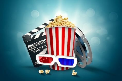 Cinema, cinema attributes, cinemas, film... | Premium Photo #Freepik #photo #vintage-cinema #movie-popcorn #cinema-movies #cinema-popcorn Movie Popcorn, Caricature From Photo, Graphic Design Flyer, Cute Banners, Call Of Duty Ghosts, Popcorn Box, Cinema Film, Money Laundering, Popular Shows