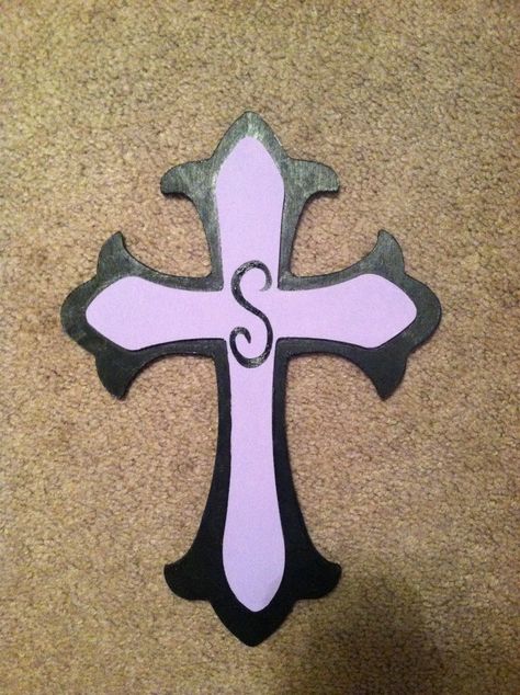 Painted wooden cross Wood Crosses Ideas Paint, Painted Wood Cross, Wood Cross Painting Ideas, Painted Wooden Crosses, Painted Crosses, Wooden Crosses, Cross Crafts, Wood Cross, Crosses Decor