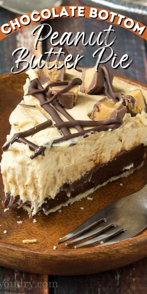 Butter Cream Pie Recipe, Peanut Butter Crust, Peanut Butter Cream Pie, Cream Cheese Pie, Peanut Butter Mousse, Chocolate Peanut Butter Pie, Cream Pie Recipes, Peanut Butter Desserts, Chocolate Cream Cheese