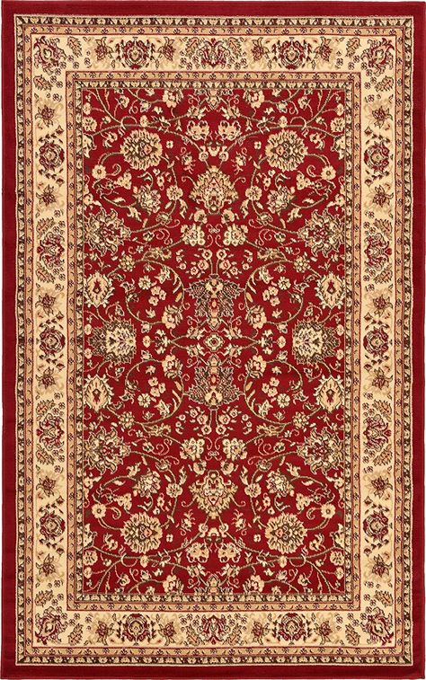 Traditional 5 feet by 8 feet (5' x 8') Kashan Burgundy Overall Home Decor Area Rug ** You can get additional details at the image link-affiliate link. #DecorativeAccessories Vintage Style Rugs, Botanical Vintage, Rugs Uk, Indian Rugs, Vintage Area Rug, Burgundy Floral, Unique Loom, Carpet Design, Red Area Rug