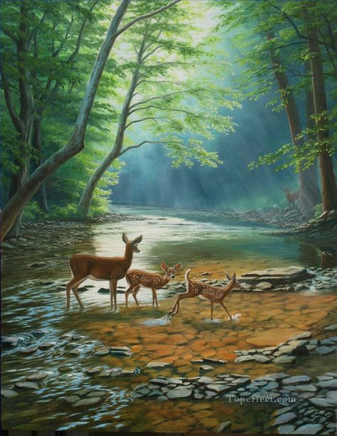 Photos Wall Decor, Photos Wall, Deer Pictures, Crayon Drawings, Deer Painting, Flowery Wallpaper, Deer Art, Decor Pictures, Woodland Scene