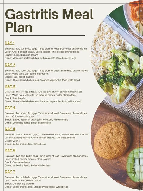 Gastritis Meal Plan Sensitive Stomach Diet, Foods For Ulcers, Reflux Diet Recipes, Gerd Diet Recipes, Ulcer Diet, Acid Reflux Friendly Recipes, Gerd Friendly Recipes, Acid Reflux Diet Meals, Bland Diet Recipes