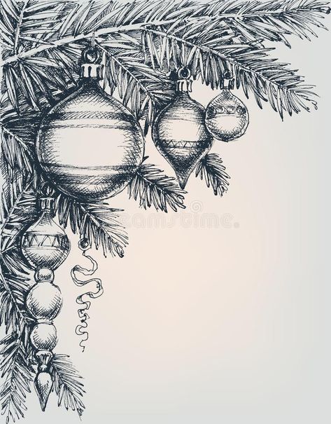 Christmas Card Pencil Drawings, Black And White Christmas Drawings, Victorian Christmas Illustration, Pen And Ink Christmas Drawings, Christmas Ink Drawing, Winter Drawings Christmas, Christmas Sketches Pencil, Christmas Drawings Art Sketch, Christmas Drawings Beautiful