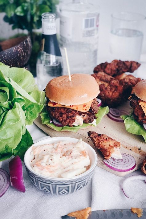 Ruby Bhogal, Fried Chicken Ingredients, Summer Bbq Recipes, Better Food Choices, Fried Chicken Recipe, Brioche Buns, Summer Bbq, Delicious Dinner Recipes, Marinated Chicken