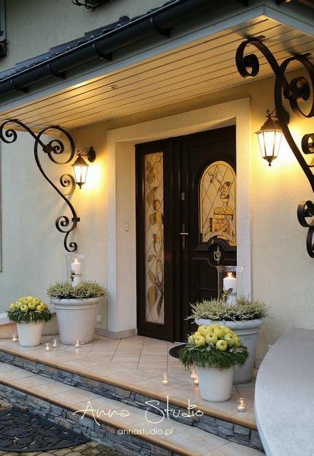 Portico Design, Beautiful Front Doors, Wrought Iron Decor, House Front Door, House Outside Design, Front Entrance, Front Door Design, House Front Design, Gate Design