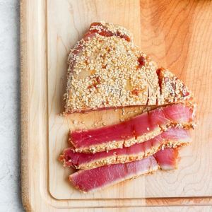 Ahi Tuna Marinade, Tuna Avocado Sandwich, Seared Ahi Tuna Recipe, Tacos Crockpot, Ahi Tuna Recipe, Tuna Egg Salad, Seared Tuna Steaks, Seared Ahi Tuna, Tuna Tacos