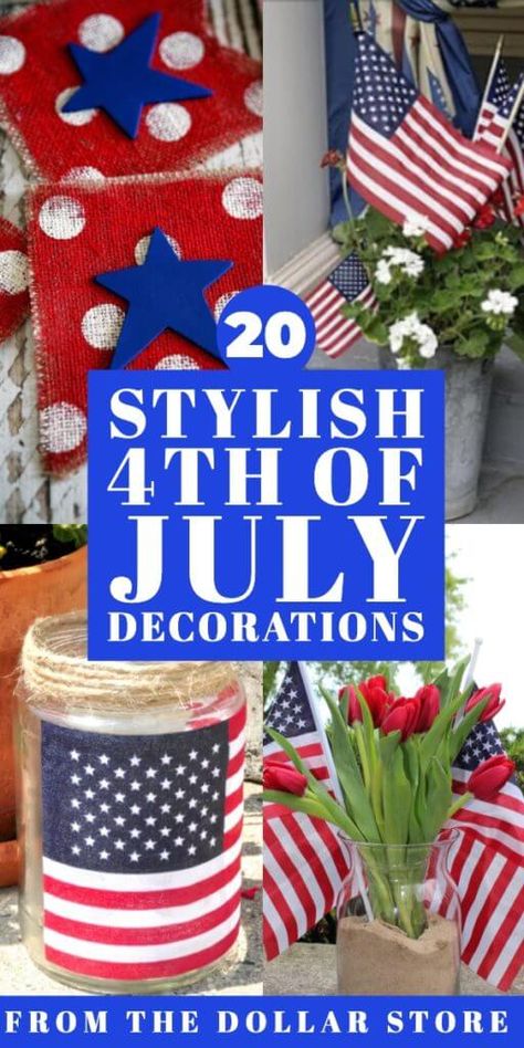 Fourth Of July Crafts For Kids, July Decoration, Patriotic Diy, Blue Centerpieces, Fourth Of July Decorations, 4th July Crafts, Simple Centerpieces, Fourth Of July Decor, Patriotic Crafts