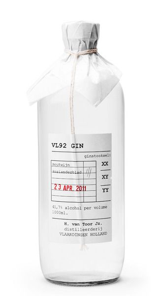 Pared back, beautifully undesigned, functional packaging for VL92 Gin. Bottle Design Packaging, Alcohol Packaging, Cool Packaging, Gin Bottles, Tonic Water, Graphic Design Packaging, Packaging Labels Design, Beverage Packaging, Bottle Packaging