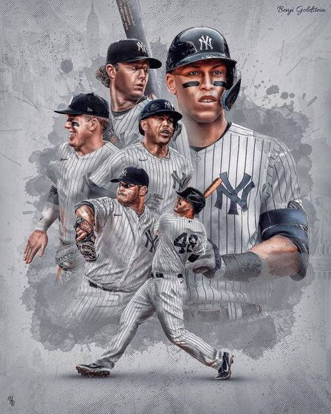 Baseball Wallpaper, Damn Yankees, Aaron Judge, Yankees Fan, New York Yankees Baseball, Wallpaper Ipad, Yankees Baseball, Sports Graphic Design, Ny Yankees