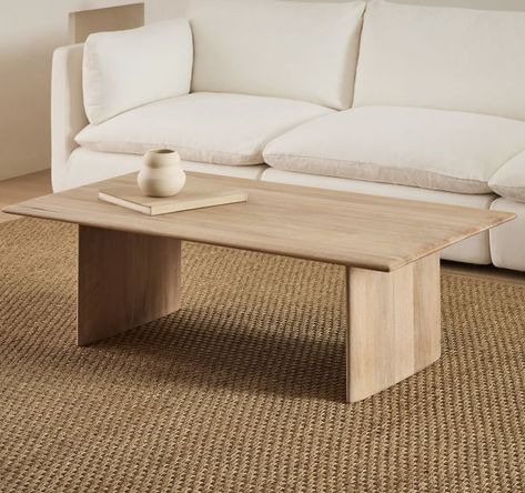 Coffee Table Minimal, Coffee Table Minimalist, Table Trends, Austin Apartment, Rectangle Coffee Table Wood, Rectangle Coffee Table, Interesting Interiors, Oversized Furniture, Coffee Table Rectangle