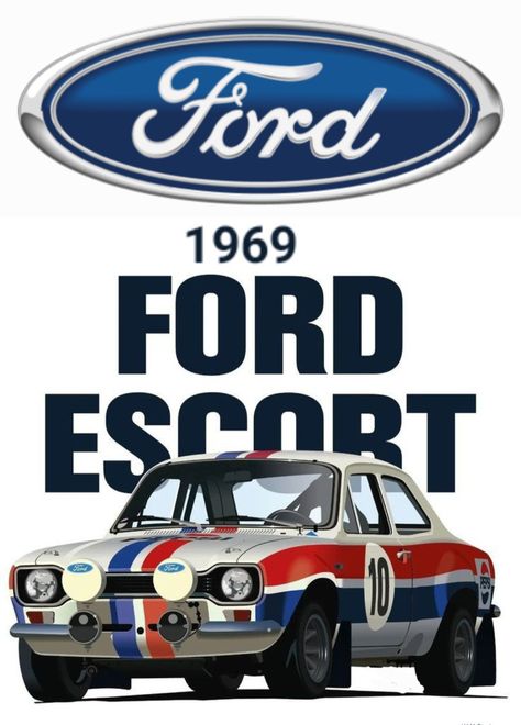 #Ford Escort(1969) Ford Motorsport, Old American Cars, Chip Foose, Design Desks, Auto Design, Auto Retro, Automotive Artwork, Rally Cars, Ford Cars