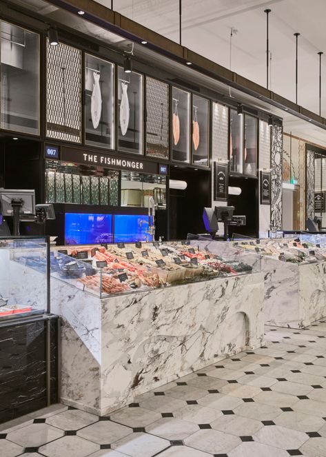 Seafood Store, Seafood Bar, Alaskan King Crab, Seafood Shop, David Collins, Hotel Buffet, Fish Restaurant, Fish Shop, Grocery Store Design