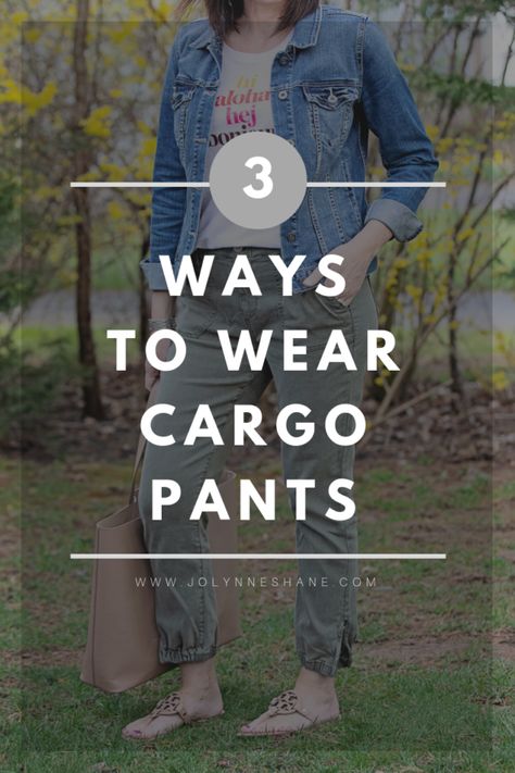 3 Ways to Wear Cargo Pants #FashionFriday Pants Photoshoot Ideas, Cargo Pants Photoshoot, How To Wear Cargo Pants Women, Blue Cargo Pants Outfit, Cargo Joggers Outfits, Pants Photoshoot, What To Wear With Cargo Pants, Cargo Pant Outfits, Outfits With Cargo Pants