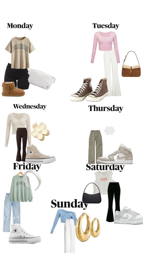 Marshalls Finds Clothes, Banquette Outfit, Week Outfit Plan, What To Wear On Friday, Days Of The Week Outfits, Outfits For The Week, Cute Easy Outfits For School, A Week Of Outfits, Choose Your Outfit